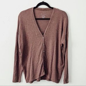 Brown Plush Cardigan